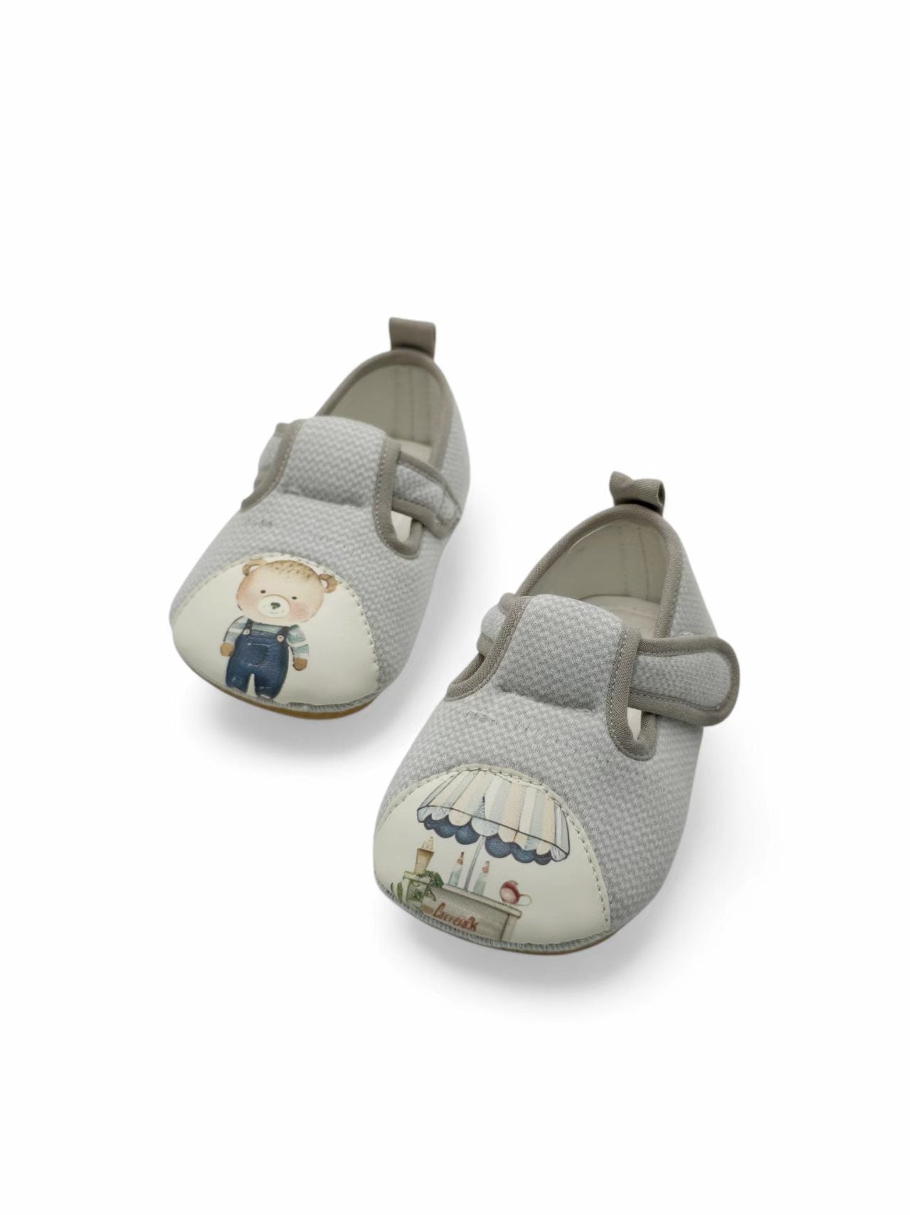 Storybook Mismatched T-Bar | Grey Cotton