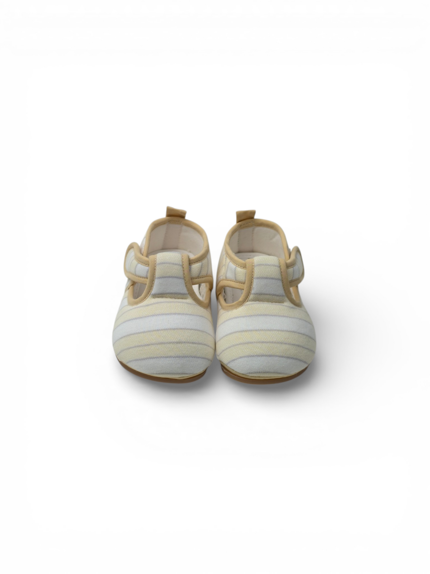 Retro Stripe Cotton T-Bar | Lemon & Cream