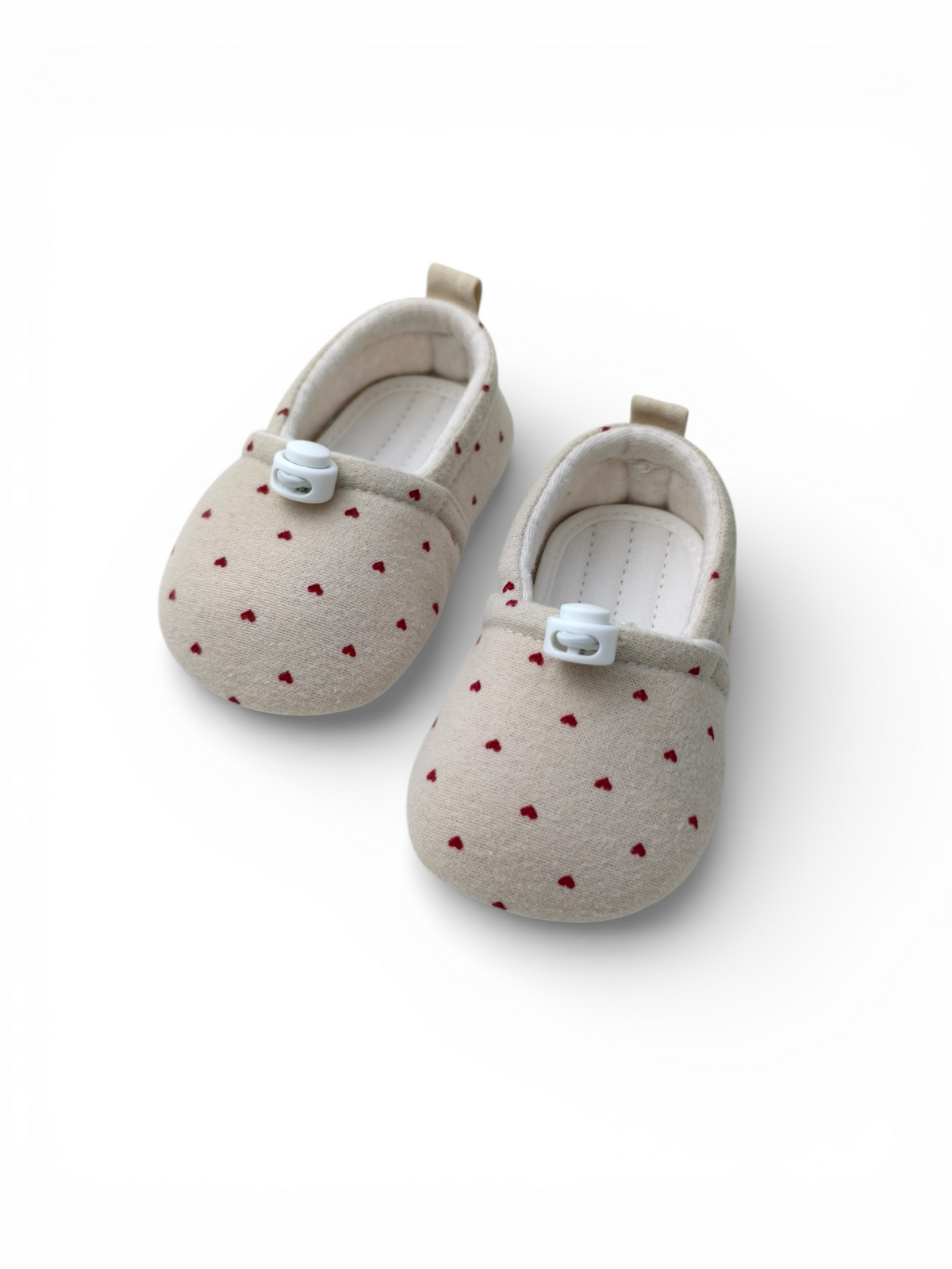 Sweet Heart Cotton Walker | Natural & Red