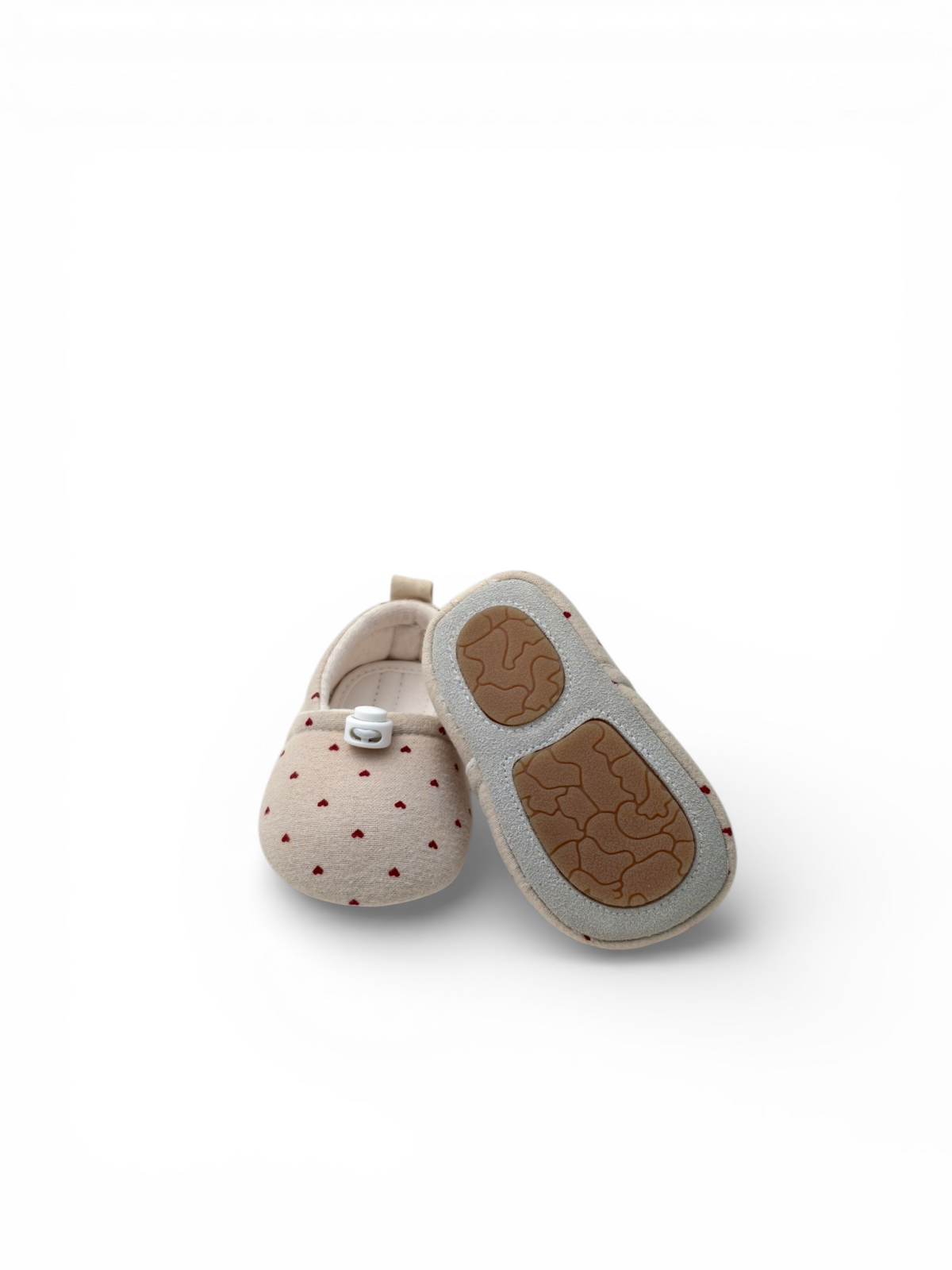 Sweet Heart Cotton Walker | Natural & Red