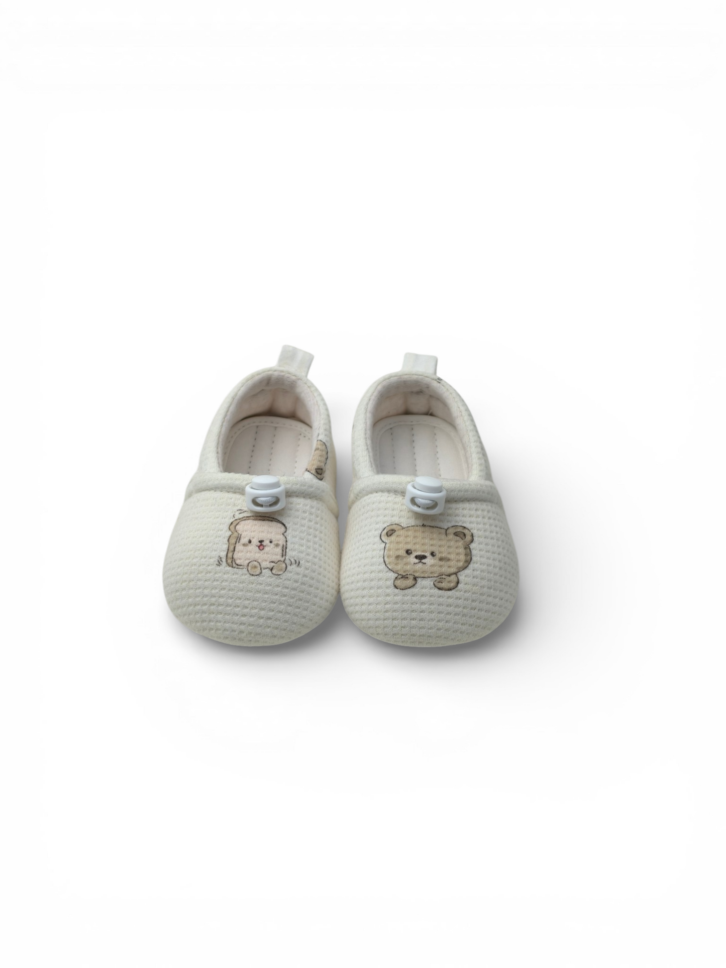 Bear & Toast Waffle Baby Shoes | Cream Knit